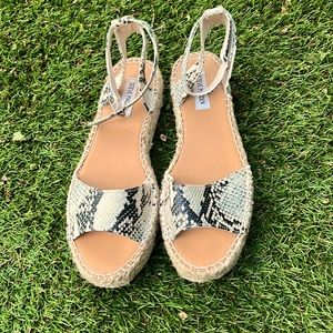 Steve Madden snakeskin sandals